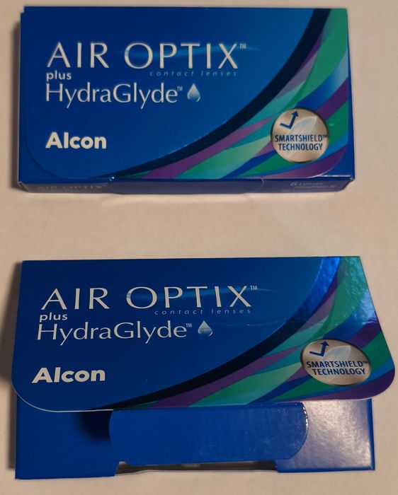 Soczeki kontaktowe AIR OPTIX plus Hydra Glyde miesieczne -2.25