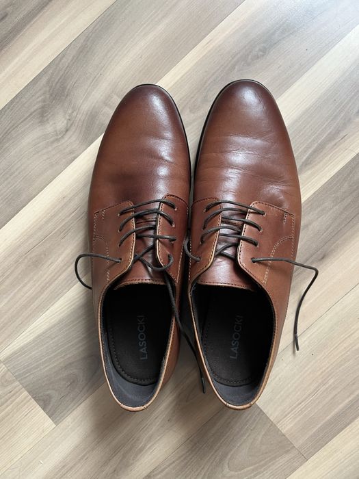 Buty męskie brązowe 41 Lasocki wyjściowe typ derby eleganckie