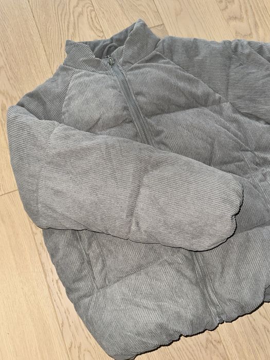 Kurtka sztruksowa szara 158 dla dziewczynki