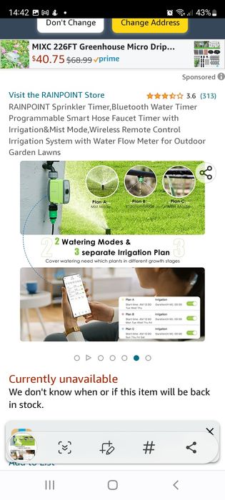 Sterownik nawadniania rainpoint 1-strefowy z bluetooth nowy