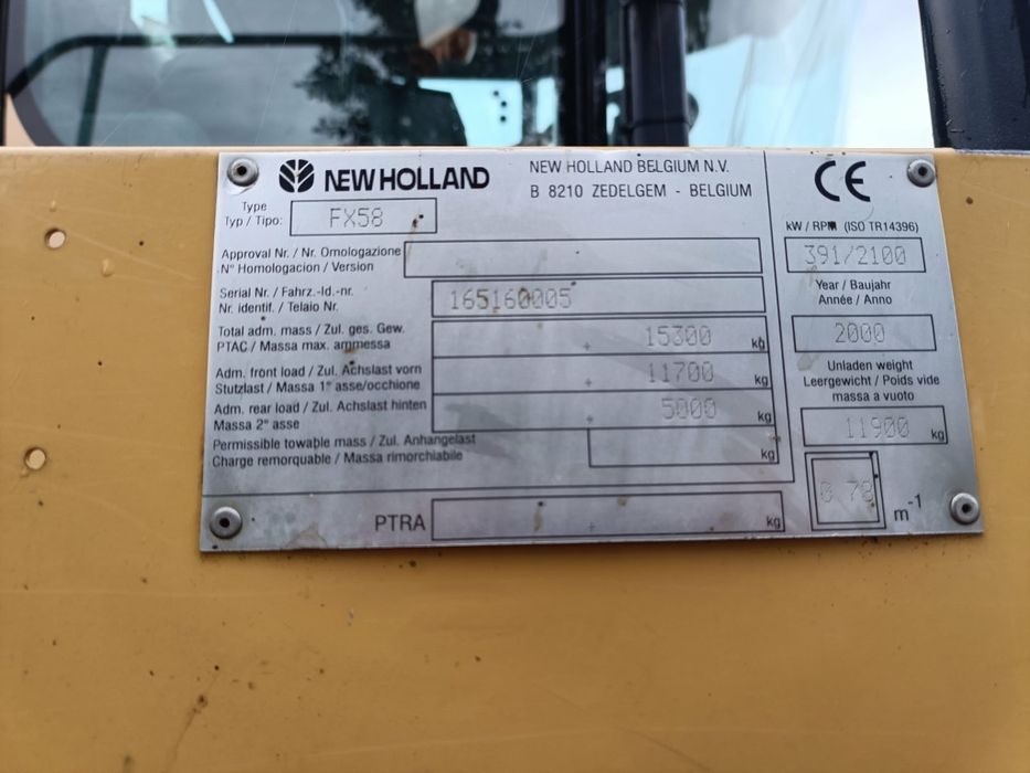 Części Sieczkarnia New Holland Fx58