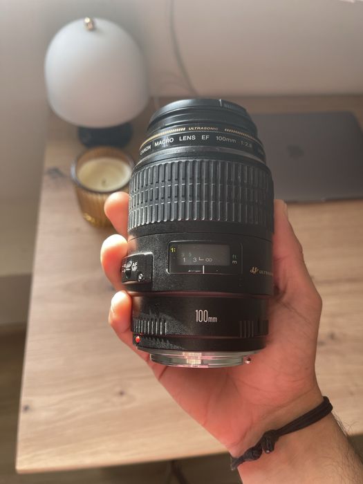 Objetiva Canon macro lens EF 100MM 1:2.8 Ultrasonic