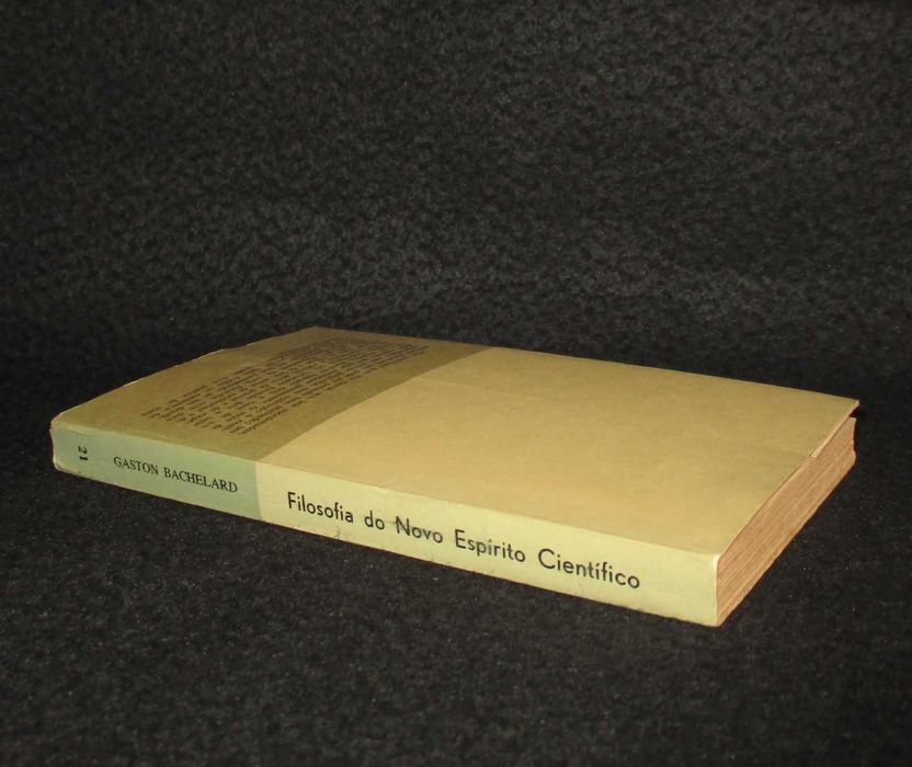 Livro Filosofia do Novo Espírito Científico Gaston Bachelard