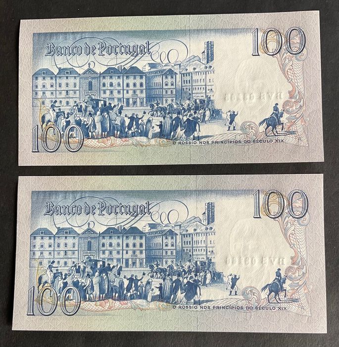 Notas 100 e 20 Escudos novas - não circuladas