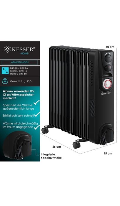 Grzejnik olejowy o mocy 2500 W