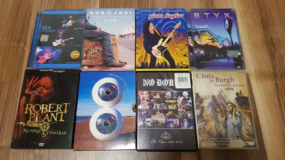 DVD музыка, Williams, Gabriel, STYX, The DOORS, MUSE, Sting и др