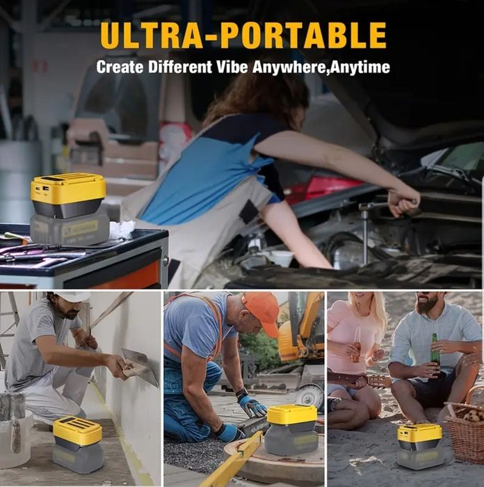 Dewalt bluetooth колонка бездротова