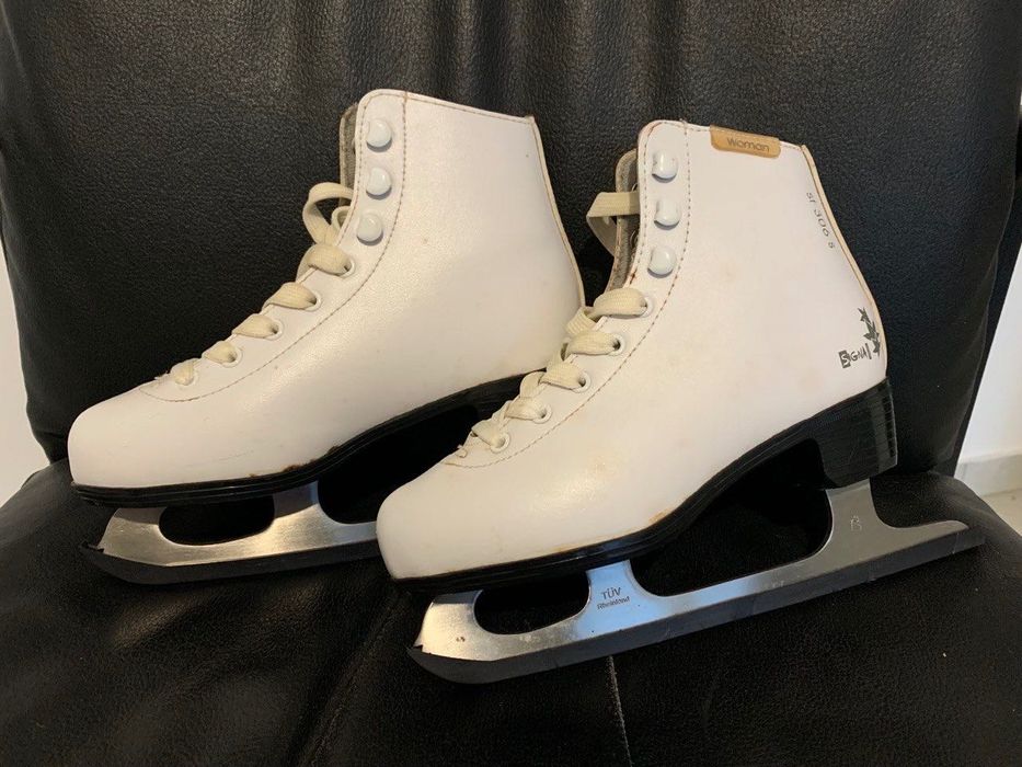Дитячі фігурні ковзани білі 32 розмір