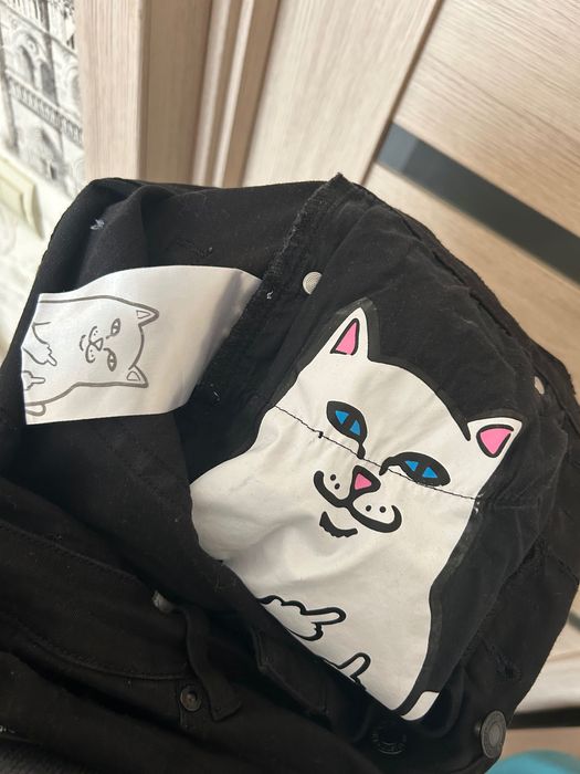 Чорні брюки Ripndip жіночі з котом в кишені, S-M