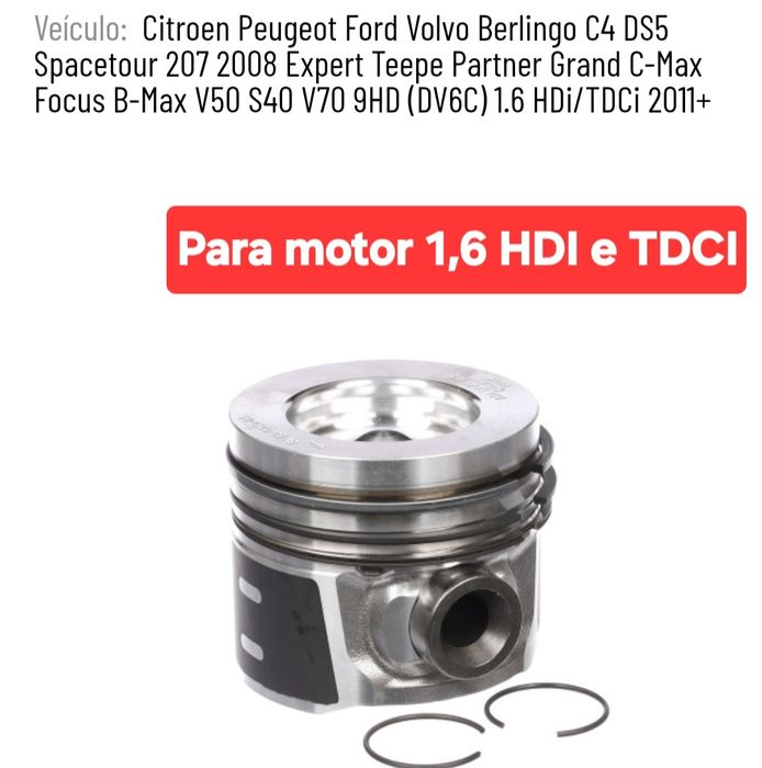 Peugeot Citroen Volvo Fiat DS pistões novos