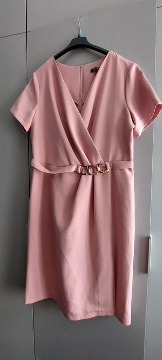 Sukienka damska elegancka wesele komunia 44 różowa
