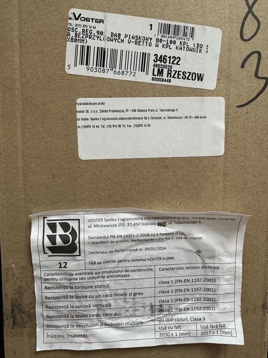 Ościeżnica nowa dąb piaskowy