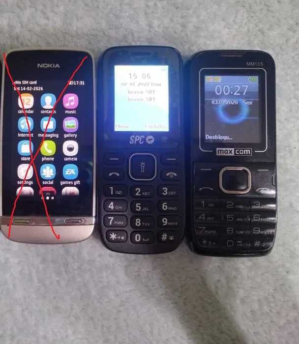 Telemóveis  SPC e Maxcom.