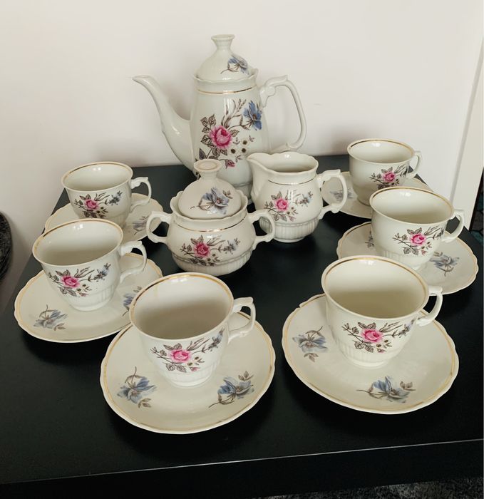 Zestaw serwis do kawy herbaty Włocławek porcelana