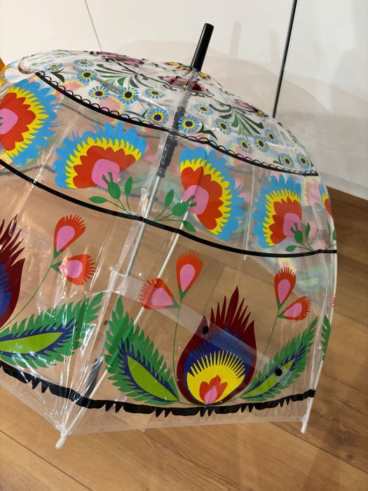 Folkowy parasol - wzór łowicki