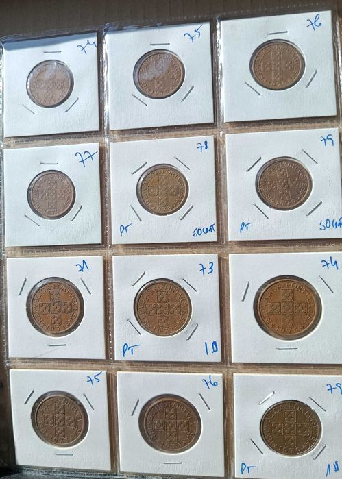 Lote de 48 moedas Republica portuguesa + Estrangeiras Todas Diferentes
