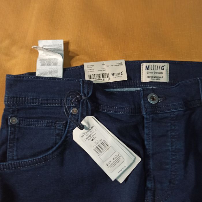 MUSTANG W 31 Chicago Short True Denim szorty spodenki krótkie męskie jeans