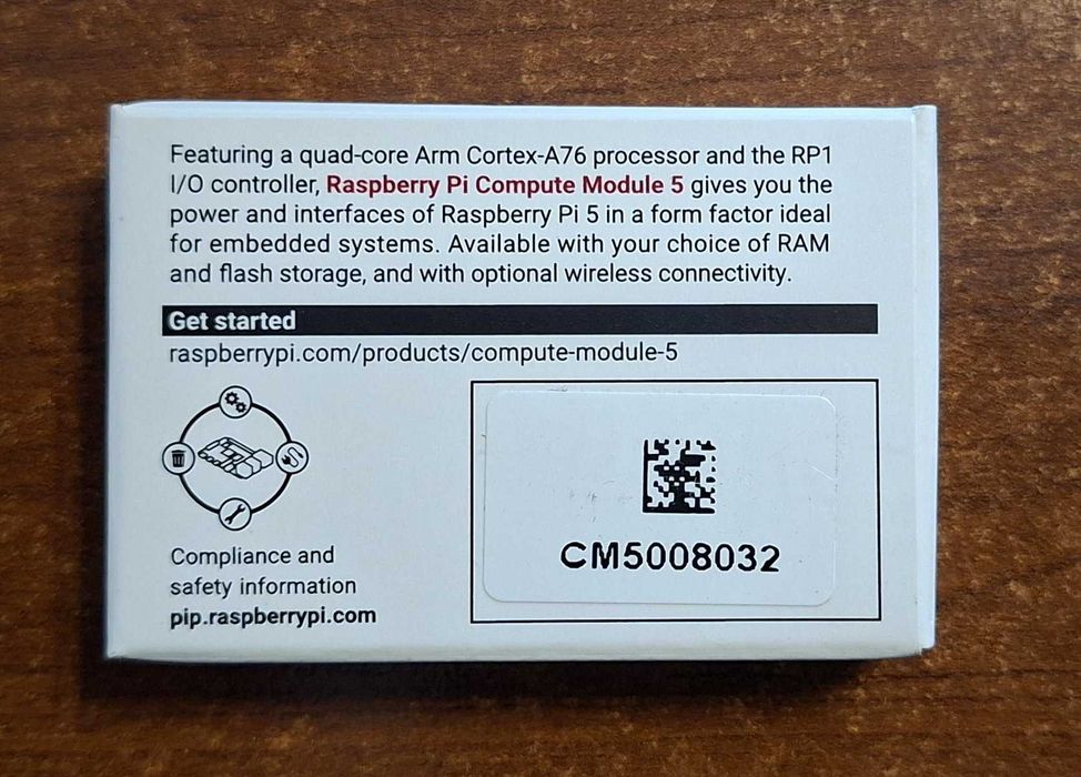 Raspberry Pi CM5 8GB RAM / 32GB eMMC