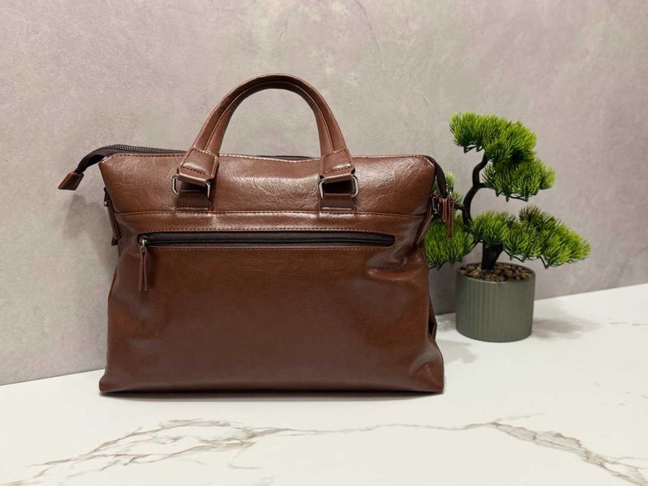 Чоловіча сумка портфель для документів  ноутбука + Гаманець  подарунок