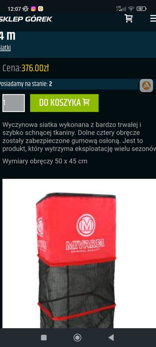 Zawodniczą siatka Mivardi 4m.