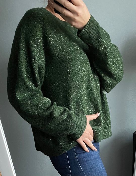 Błyszczący sweter XL