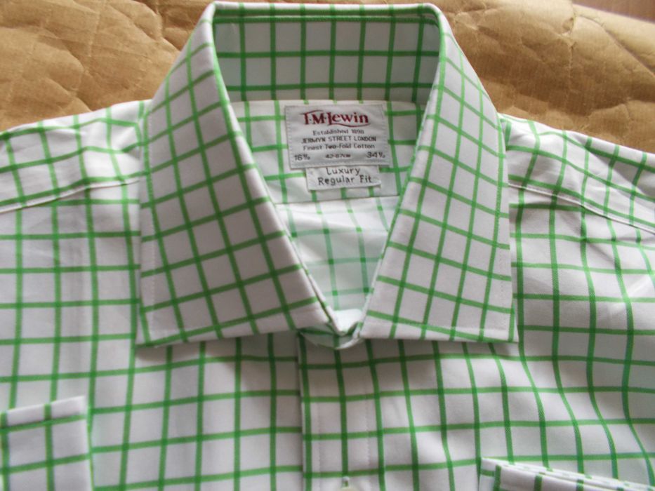 XL - T.M.LEWIN Premium 2 Ply Koszula Męska XL 42,5 UK