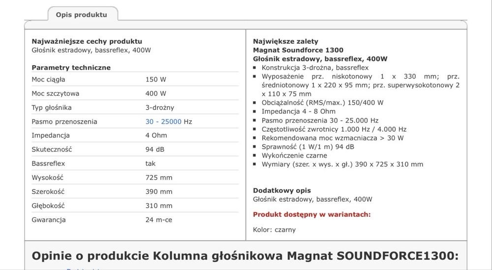 Kolumny estradowe MAC MacAudio Soundforce 1300
