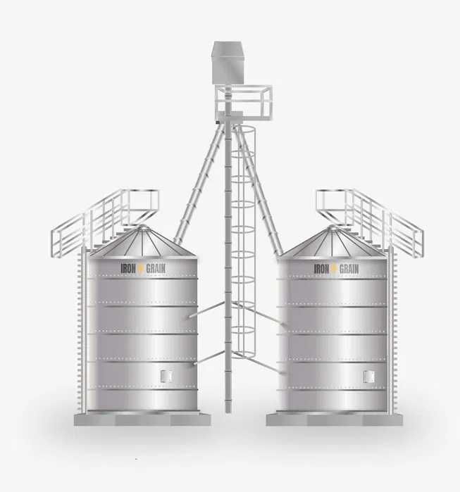 Podajniki kubełkowe 20m Podajnik pionowy do ziarna silosu silos