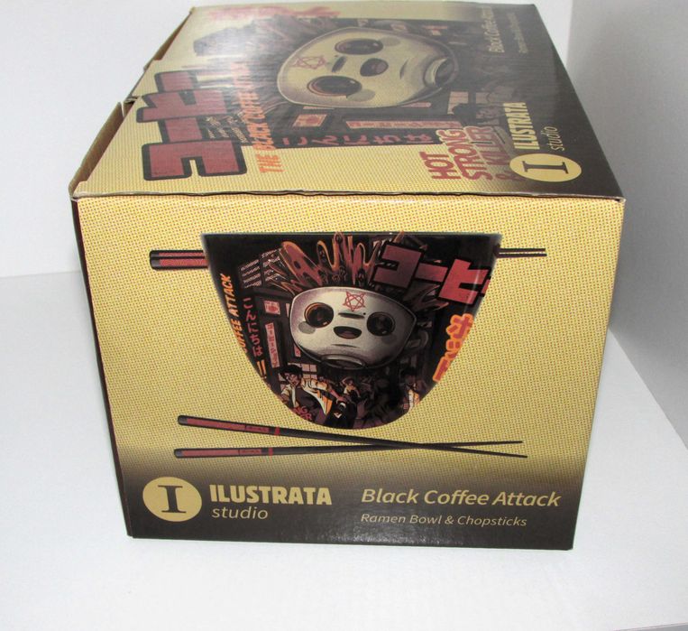 Ramen Bowl Set Ilustrata - Black Coffee Attack