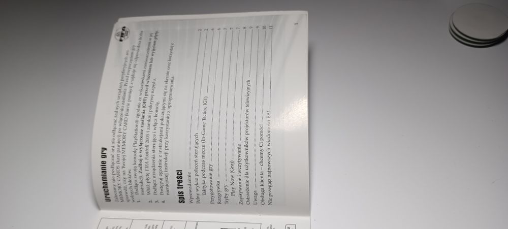 FIFA Football 2005 Polska dystrybucja książeczka instrukcja ps1 psx ps