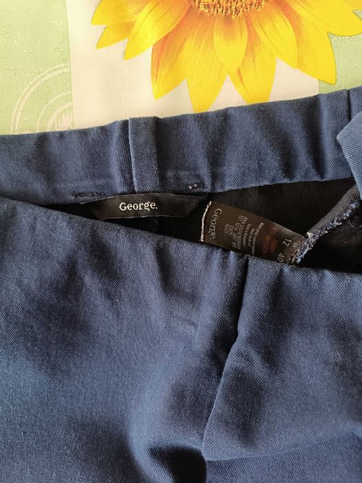 р 12 / 46-48 сині джегінси джинси штани брюки скінні вузькі George