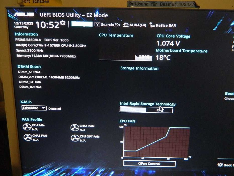 Intel Core i7-10700K z płytą Asus B460M