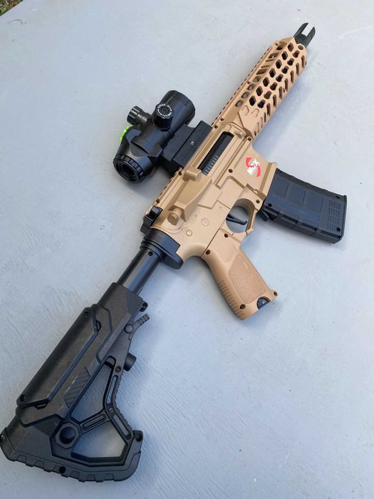 Іграшковий автомат MCX на орбізах РУХОМИЙ ЗАТВОР орбіган гель бластер