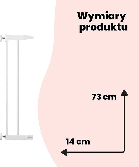 Safety 1ST rozszerzenia bramki 14 cm białe