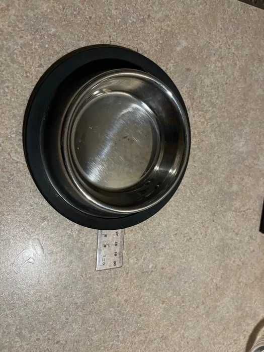 Miska dla kota srebrna