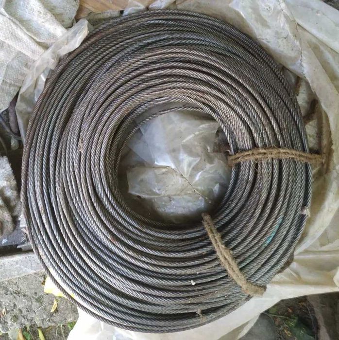 Трос стальний 5,2 мм, бухта 100 м.п.