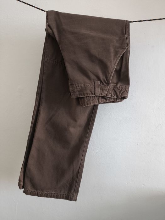 Decathlon Quechua 38 M bojówki brąz low waist cargo regular fit bawełna trekking