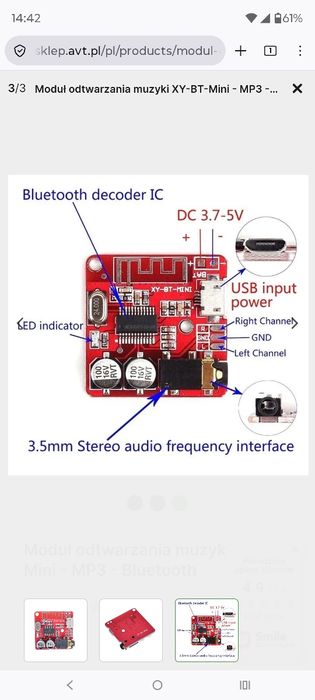 Moduł bluetooth mini