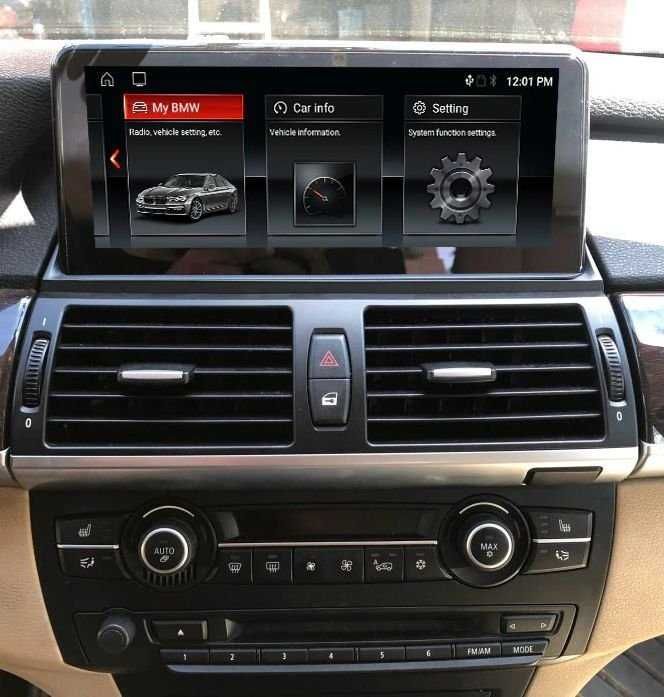 Radio Android BMW X5 E70 X6 E71 F15 F16 wifi Bluetooth gps + kamera cofania
