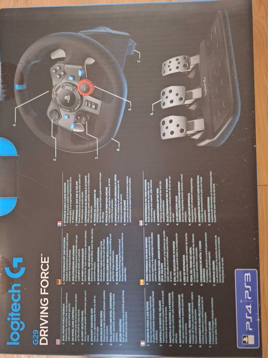 Logitech G29 Driving Force + Pedais – Novo e Selado – PS5/PS4/PS3/PC