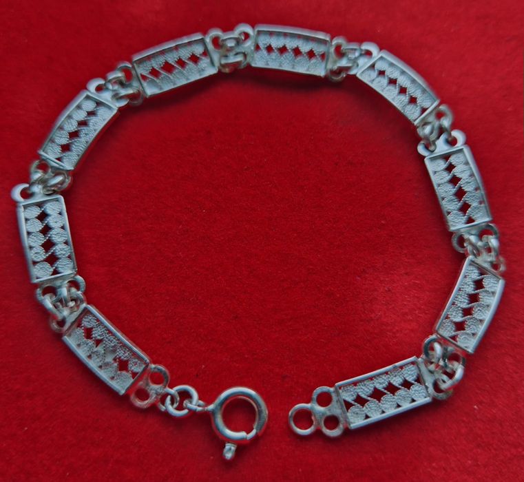 Pulseira de prata filigrana