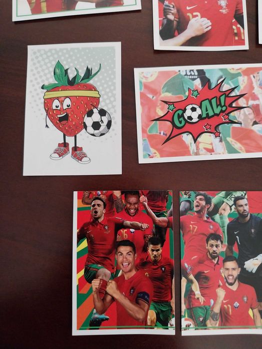 Conjunto 11 cromos da Seleção Portuguesa de Futebol (Fome de Vencer)