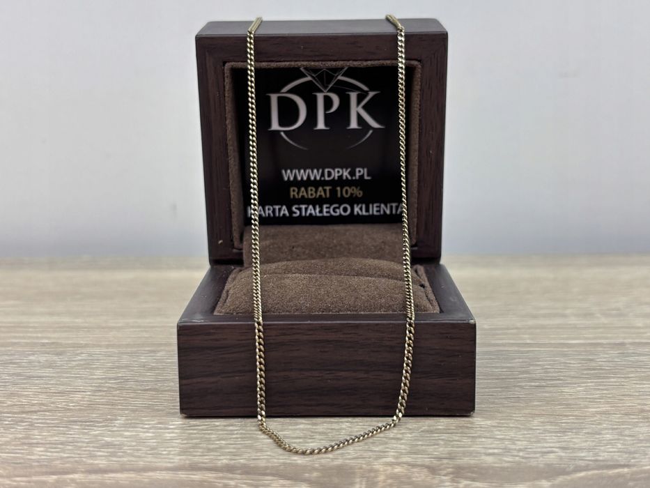 Złoty łańcuszek pancerka pr. 585 3,30g dł. 45cm używany