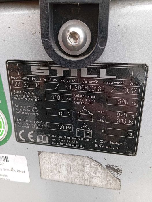 Wózek widłowy STILL RX20-14