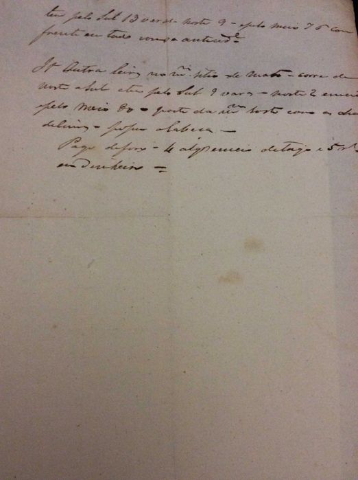 Manuscrito. Lista de bens ( Terrenos ). Herança. Séc. XVIII...