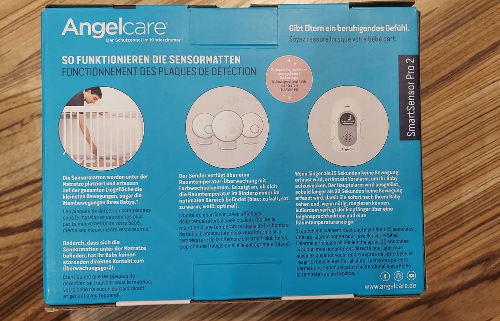 2x Monitor oddechu/ruchu Angelcare SmartSensor Pro2