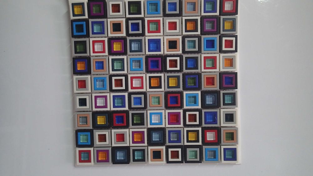 Painel de mosaico vidro policromático