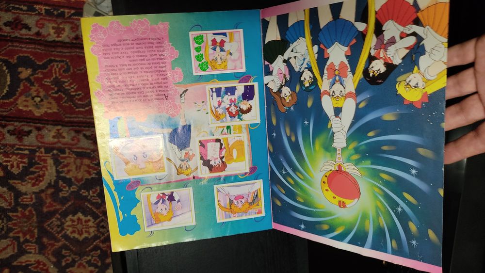 Sailor Moon caderneta Merlin completa anos 90