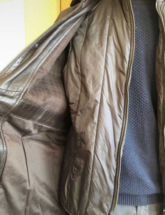 Casaco Homem em pele Massimo Dutti