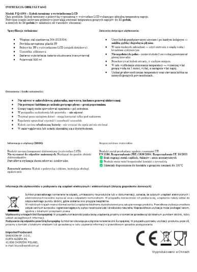 Kubek termiczny 510 ml z wyświetlaczem led smart termos temp